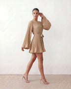Lottie | Pleated Ruffle Mini Dress