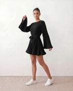 Lottie | Pleated Ruffle Mini Dress