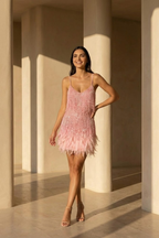 Jane | Feather Mini Dress