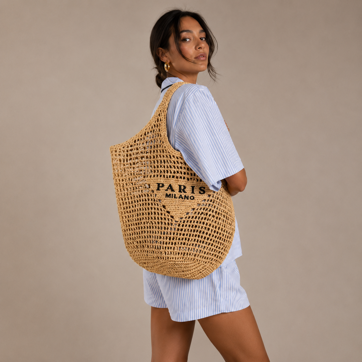 Milano Woven Shoulder Bag