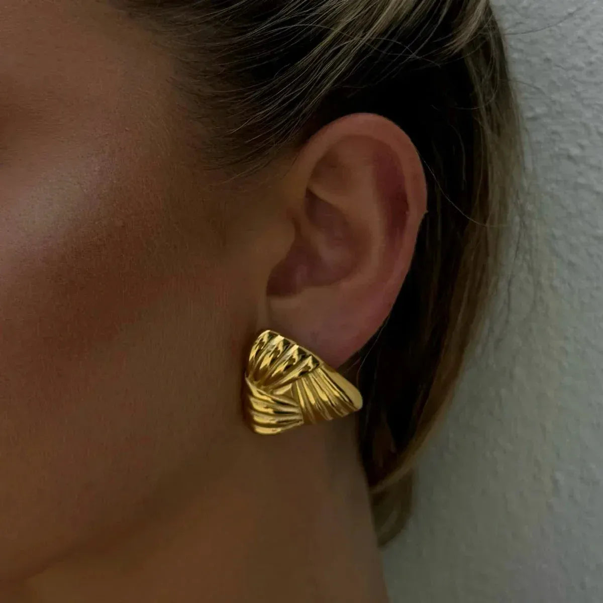 Madison Triangle Gold Earrings