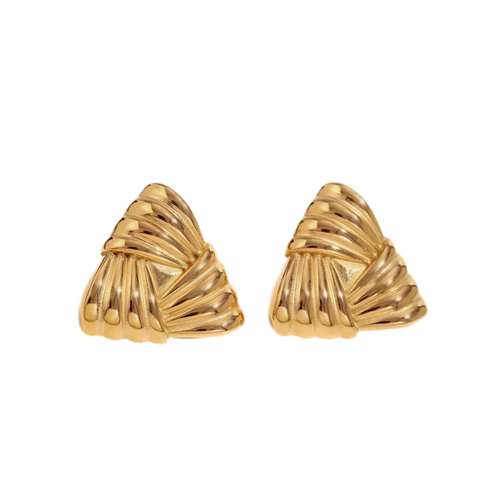 Madison Triangle Gold Earrings