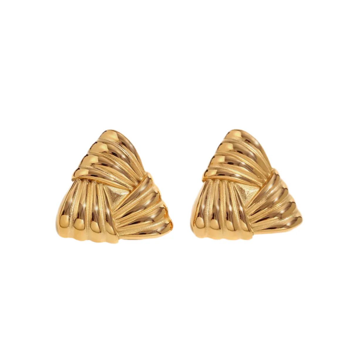 Madison Triangle Gold Earrings