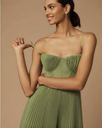 Isabella | Pleated Tulle Midi Dress