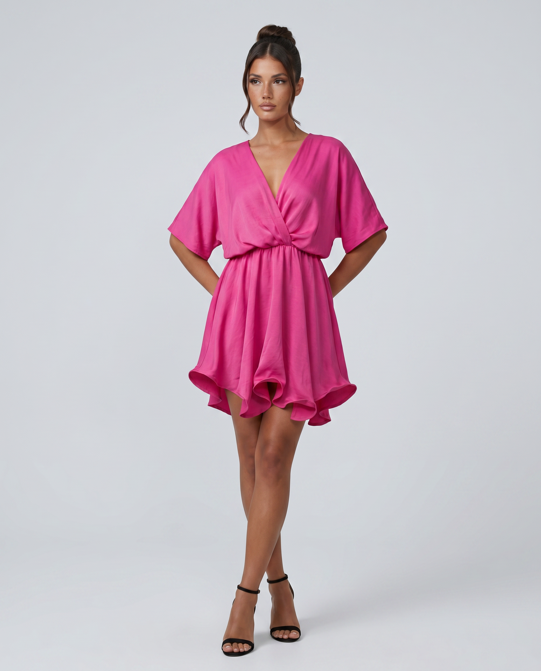 Blair | Mini Dress with Flutter Sleeves and Ruffle Hem