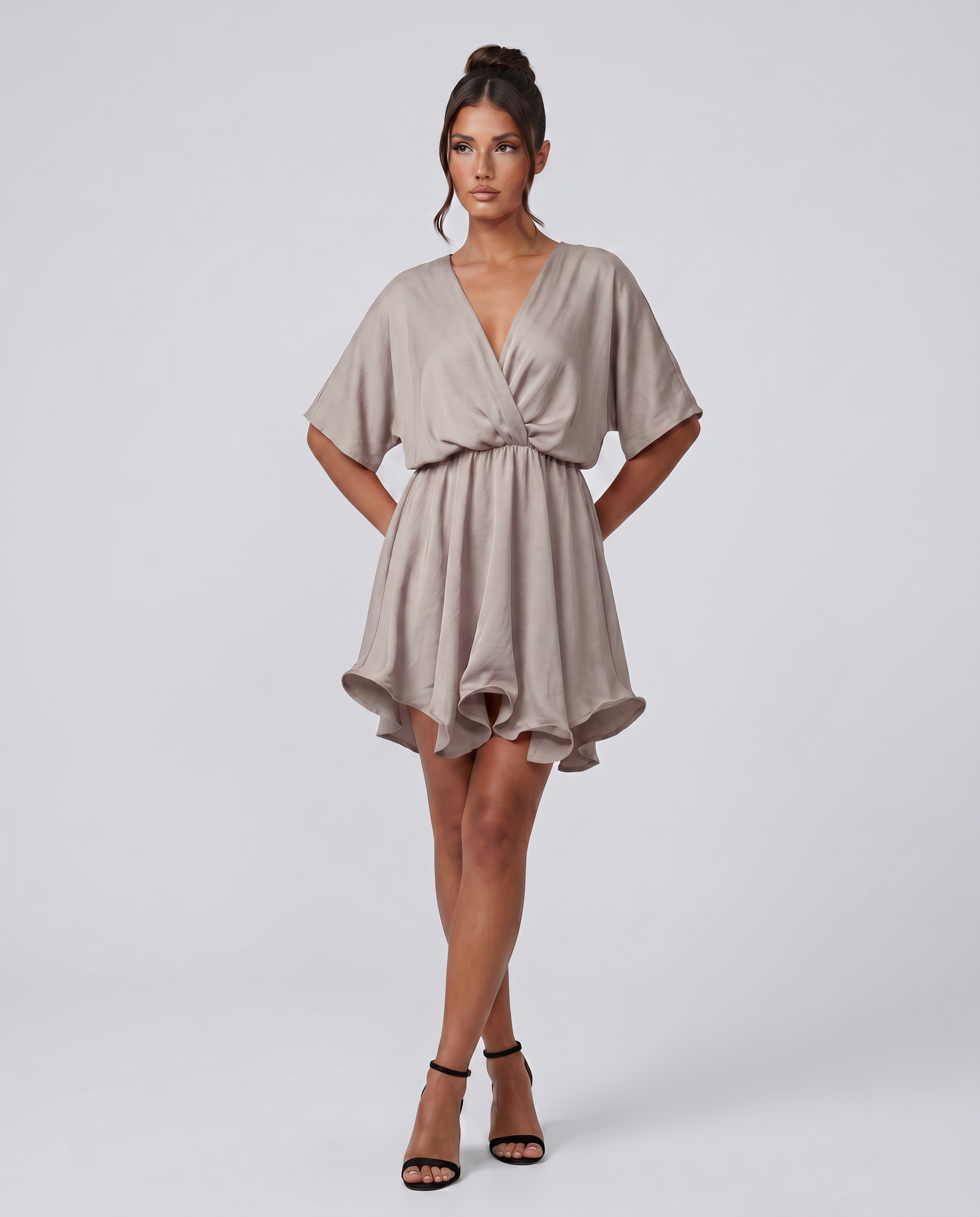 Blair | Mini Dress with Flutter Sleeves and Ruffle Hem
