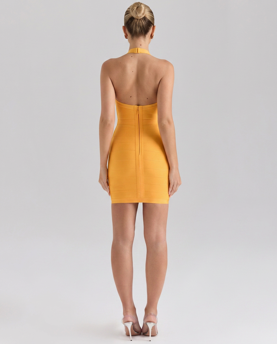 Louise | Halter Neck Bandage Mini Dress