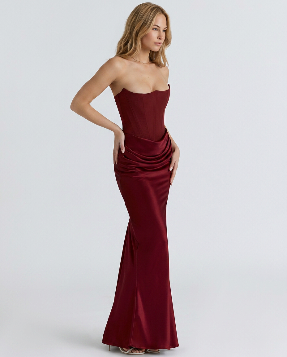 Opal | Strapless Corset Maxi Dress