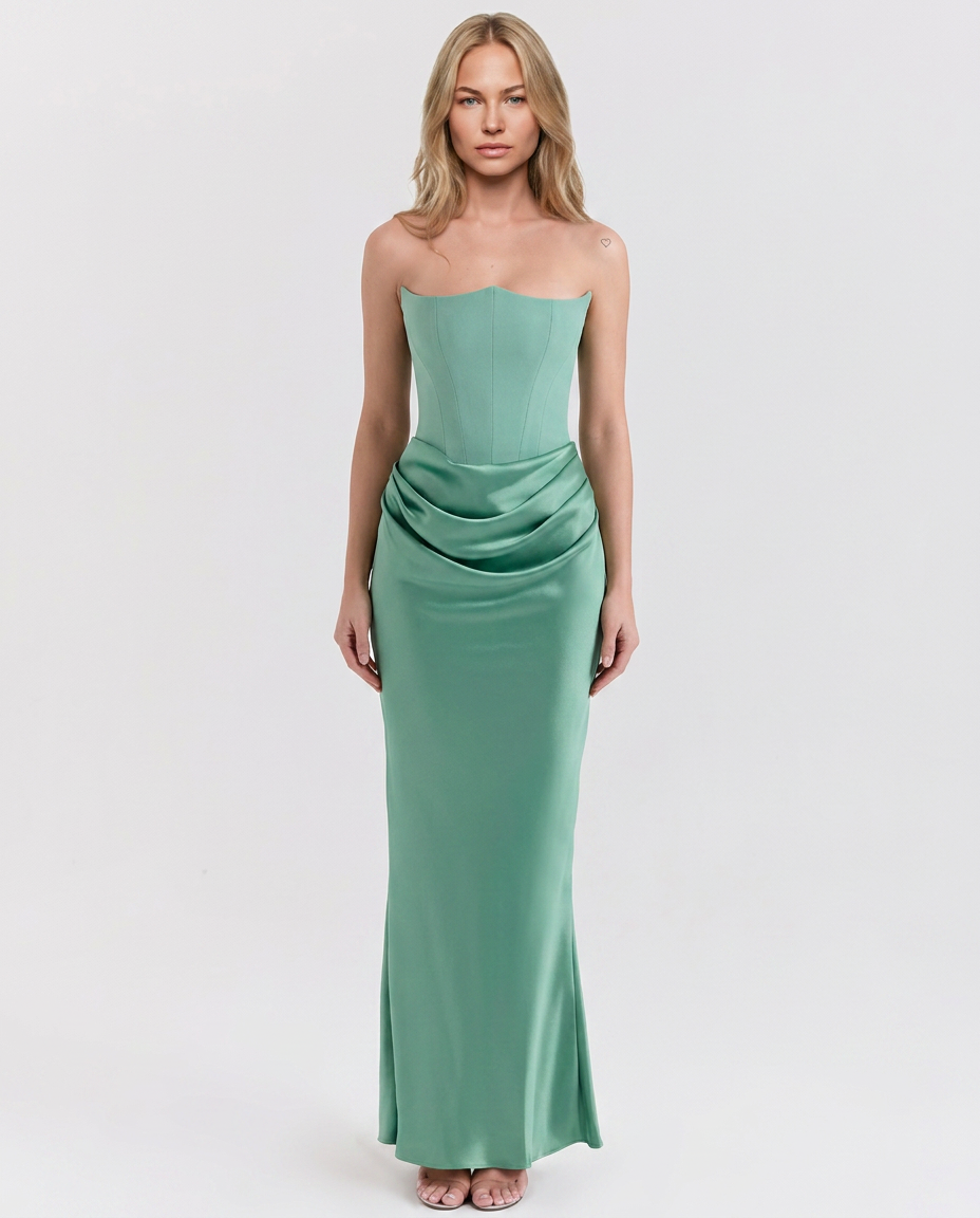 Opal | Strapless Corset Maxi Dress