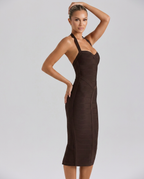 Lilia | Halter Midi Bandage Dress