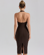 Lilia | Halter Midi Bandage Dress