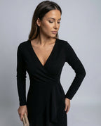 Charlotte | Wrap Midi Dress with Long Sleeves