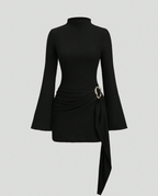 Addison | Mini Dress Long Sleeve with Side Tie Detail