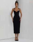Liliana | Midi Dress with Lace Corset Bodice