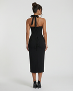 Liliana | Midi Dress with Lace Corset Bodice