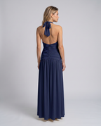 Margaret | Maxi Dress with Halter Neck and Ruched Corset