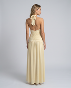Margaret | Maxi Dress with Halter Neck and Ruched Corset