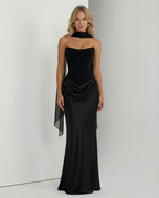 Gemma | Maxi Dress with Strapless Corset and Draped Skirt
