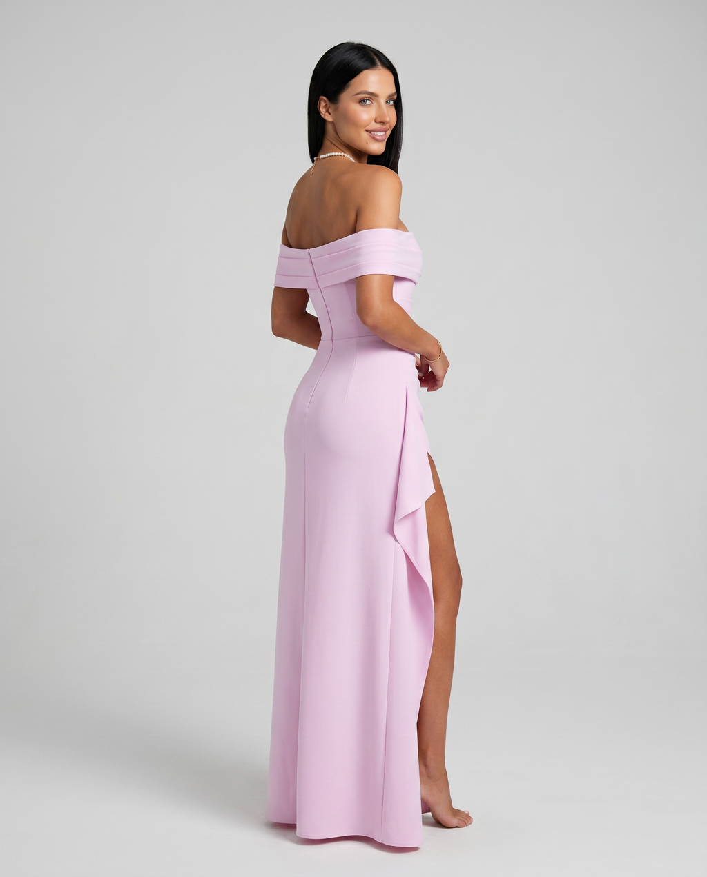 Miriam | Maxi Dress with Off Shoulder and High Slit