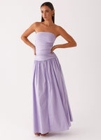 Norma | Cowl Neck Slinky Bias Cut Maxi Dress