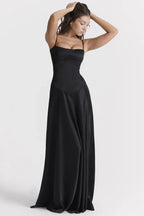 Cara | Lace-Up Back Maxi Dress