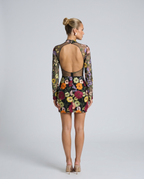 Anne | Mini Dress with Sheer Floral Embroidery