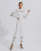 Juliet | Midi Lace Dress with Long Sleeves