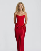 Ivy | Lace-Up Corset Maxi Dress