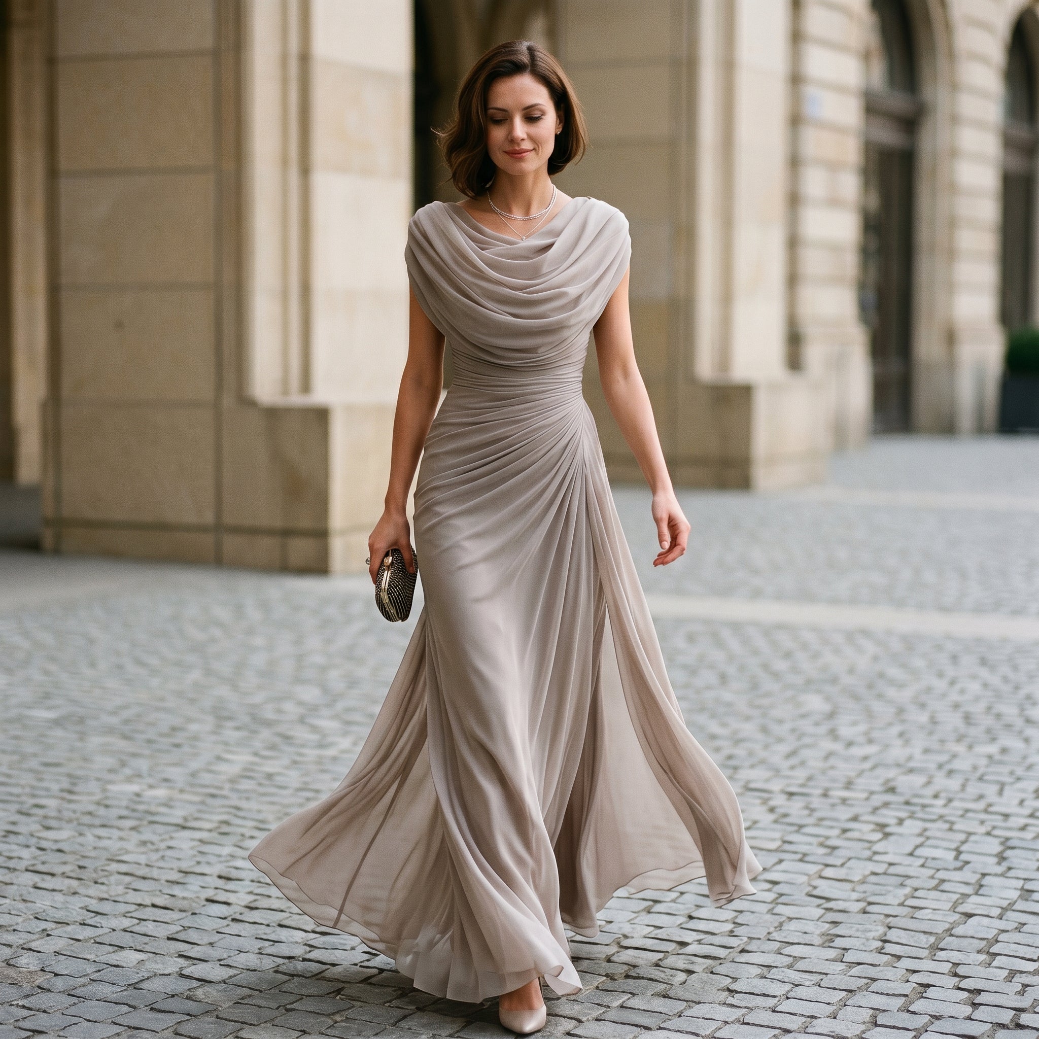 Tamara | Elegant Polyester Maxi Dress