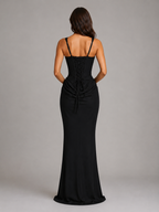 Delphine | Draped Corset Bodycon Maxi Dress