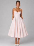 Cora | Sweetheart Corset Full-Skirt Midi Dress