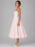 Cora | Sweetheart Corset Full-Skirt Midi Dress