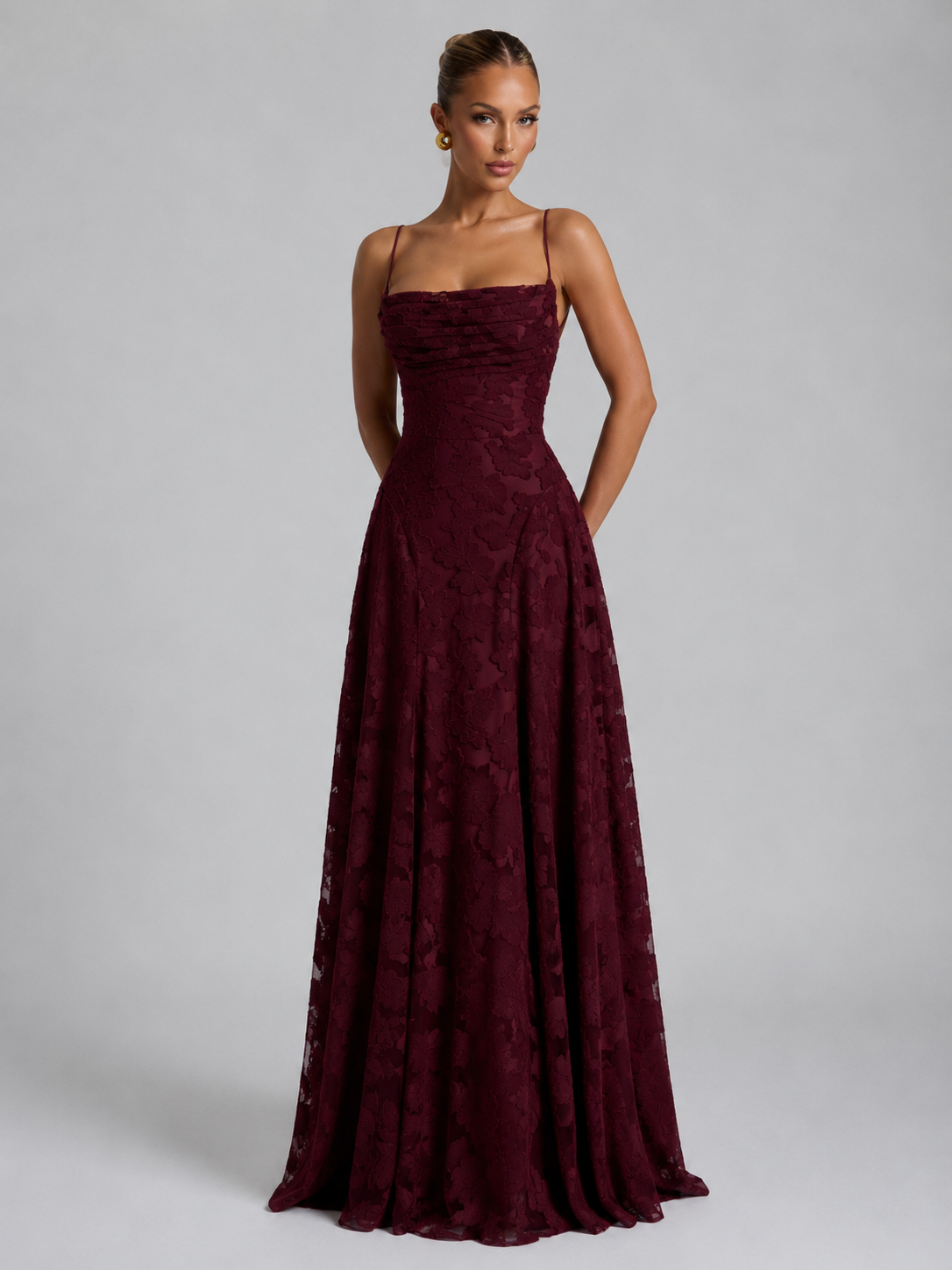 Margot | Floral Sculpted Maxi Dress