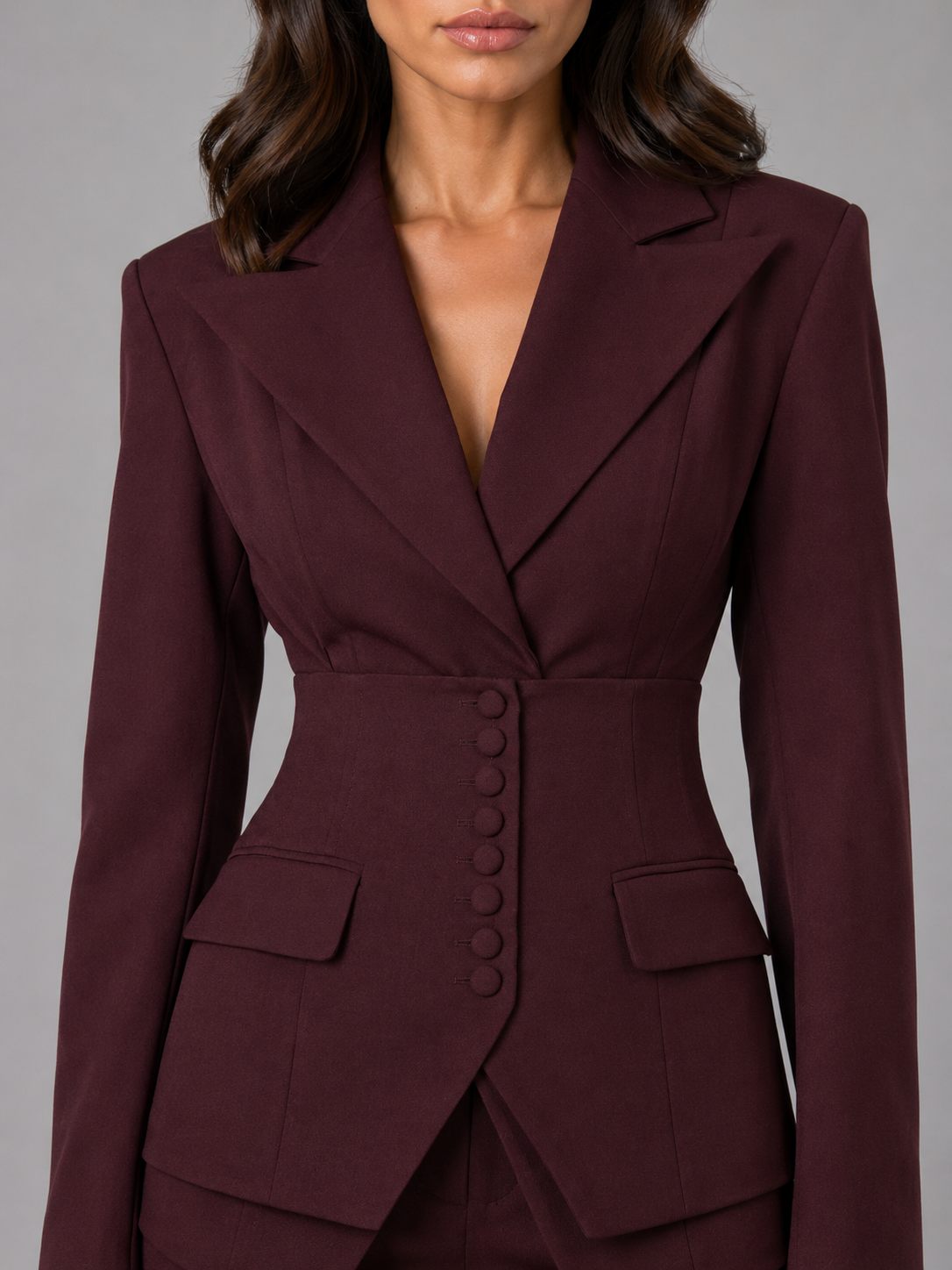 Dahlia | Cinched Waist & Wide-Leg Tailored Two-Piece Set